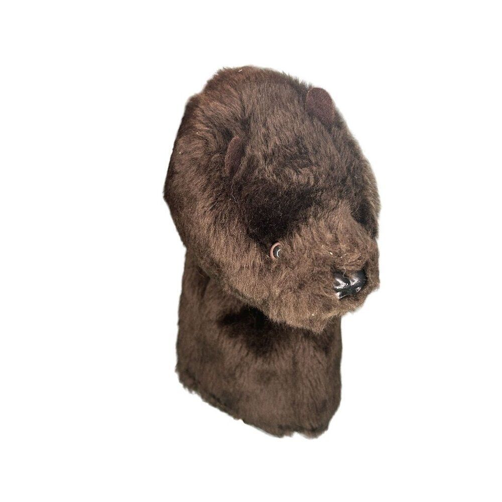 Vintage Beaver Golf Club Cover With Googly Eyes - Nomad Brand Made In USA Faux F